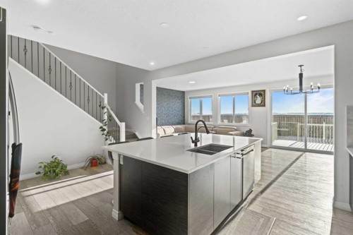 437 Corner Meadows Way Ne, Calgary, AB - Indoor Photo Showing Kitchen With Double Sink