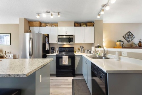 352 Elgin Gardens Se, Calgary, AB - Indoor Photo Showing Kitchen With Double Sink