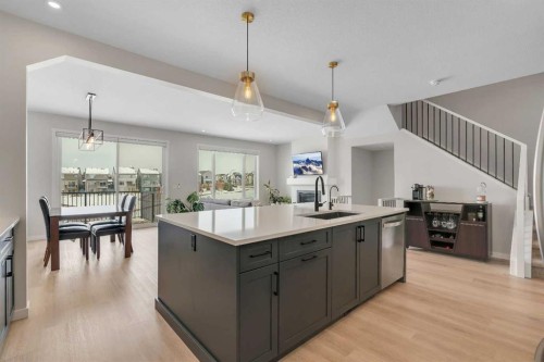 23 Savoy Terrace Se, Calgary, AB - Indoor Photo Showing Kitchen With Upgraded Kitchen