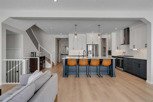 23 Savoy Terrace Se, Calgary, AB - Indoor Photo Showing Kitchen With Stainless Steel Kitchen With Upgraded Kitchen