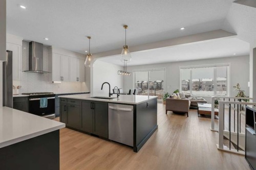 23 Savoy Terrace Se, Calgary, AB - Indoor Photo Showing Kitchen With Stainless Steel Kitchen With Upgraded Kitchen