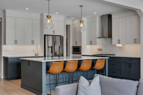 23 Savoy Terrace Se, Calgary, AB - Indoor Photo Showing Kitchen With Upgraded Kitchen