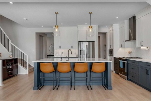 23 Savoy Terrace Se, Calgary, AB - Indoor Photo Showing Kitchen With Stainless Steel Kitchen With Upgraded Kitchen