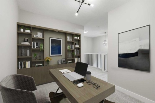 8 Waterford Glen, Chestermere, AB - Indoor Photo Showing Office