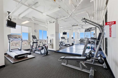2802-930 6 Avenue Sw, Calgary, AB - Indoor Photo Showing Gym Room