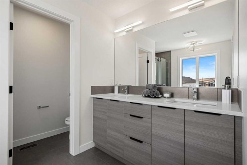 121 Quartz Crescent, Cochrane, AB - Indoor Photo Showing Bathroom