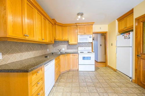 59 Rosewood Road Nw, Calgary, AB - Indoor Photo Showing Kitchen With Double Sink