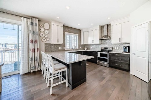 35 Walden Mount Se, Calgary, AB - Indoor Photo Showing Kitchen With Upgraded Kitchen
