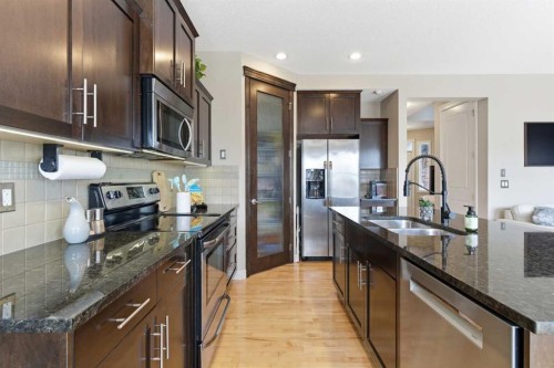 61 Sage Valley Manor Nw, Calgary, AB - Indoor Photo Showing Kitchen With Double Sink With Upgraded Kitchen