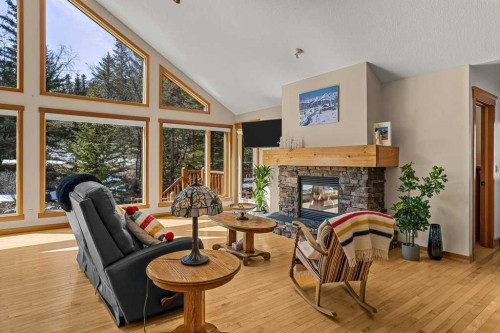 108 Casale Place, Canmore, AB - Indoor Photo Showing Living Room With Fireplace