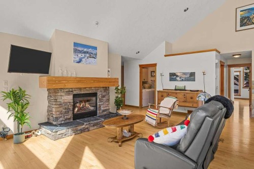 108 Casale Place, Canmore, AB - Indoor Photo Showing Living Room With Fireplace
