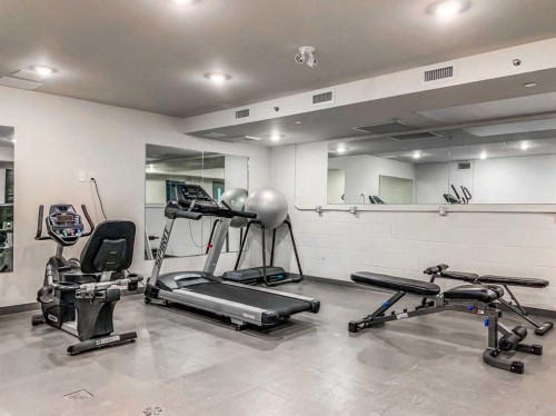 200-707 Spring Creek Drive, Canmore, AB - Indoor Photo Showing Gym Room