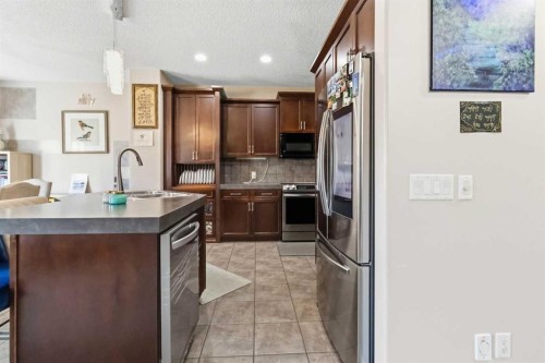 19 Saddleland Drive, Calgary, AB - Indoor Photo Showing Kitchen With Upgraded Kitchen