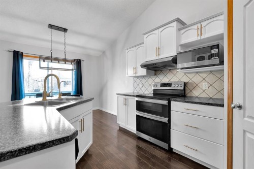 132 West Creek Drive, Chestermere, AB - Indoor Photo Showing Kitchen With Double Sink With Upgraded Kitchen