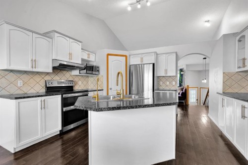 132 West Creek Drive, Chestermere, AB - Indoor Photo Showing Kitchen With Stainless Steel Kitchen With Double Sink With Upgraded Kitchen