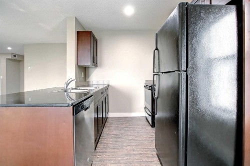 301-355 Taralake Way Ne, Calgary, AB - Indoor Photo Showing Kitchen With Stainless Steel Kitchen With Double Sink