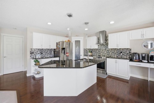 87 Kincora Drive Nw, Calgary, AB - Indoor Photo Showing Kitchen With Upgraded Kitchen