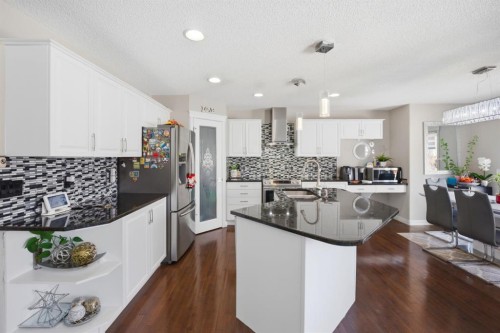 87 Kincora Drive Nw, Calgary, AB - Indoor Photo Showing Kitchen With Upgraded Kitchen