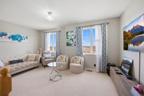 87 Kincora Drive Nw, Calgary, AB - Indoor Photo Showing Living Room