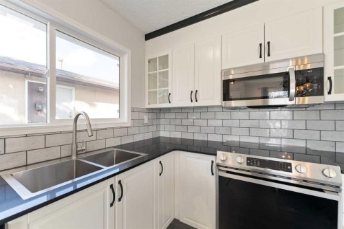 6808 Rundlehorn Drive Ne, Calgary, AB - Indoor Photo Showing Kitchen With Double Sink With Upgraded Kitchen