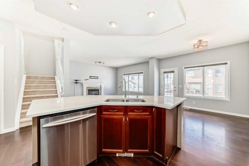 46 Saddlecrest Gardens Ne, Calgary, AB - Indoor Photo Showing Kitchen With Double Sink