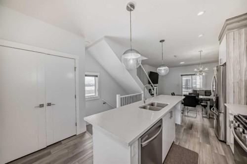 516-95 Skyview Close Ne, Calgary, AB - Indoor Photo Showing Kitchen With Double Sink With Upgraded Kitchen
