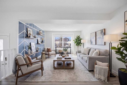 24 Martindale Drive Ne, Calgary, AB - Indoor Photo Showing Living Room