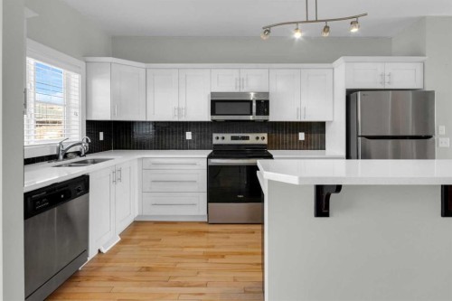 24 Royal Birch Park Nw, Calgary, AB - Indoor Photo Showing Kitchen With Stainless Steel Kitchen With Double Sink With Upgraded Kitchen