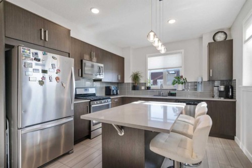 960 Walden Drive Se, Calgary, AB - Indoor Photo Showing Kitchen With Stainless Steel Kitchen With Upgraded Kitchen