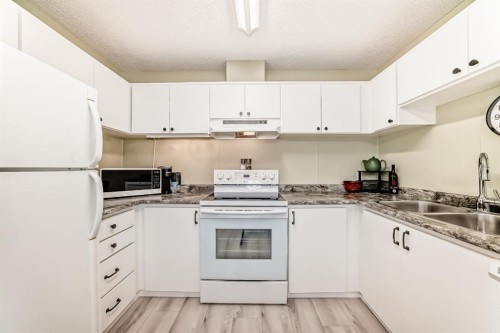 2-6503 Ranchview Drive Nw, Calgary, AB - Indoor Photo Showing Kitchen With Double Sink