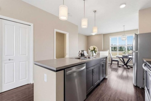 235 Copperstone Park Se, Calgary, AB - Indoor Photo Showing Kitchen With Stainless Steel Kitchen With Double Sink