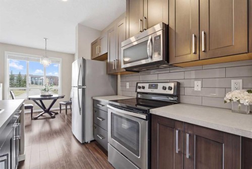 235 Copperstone Park Se, Calgary, AB - Indoor Photo Showing Kitchen With Stainless Steel Kitchen With Upgraded Kitchen