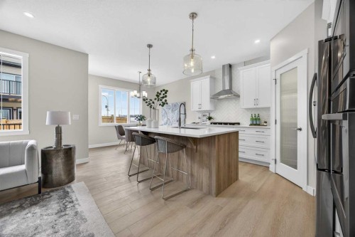67 Versant Way Sw, Calgary, AB - Indoor Photo Showing Kitchen With Upgraded Kitchen