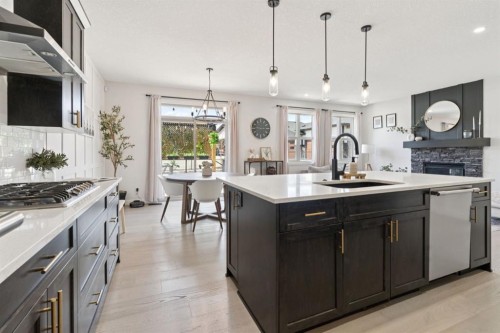 206 Riviera View, Cochrane, AB - Indoor Photo Showing Kitchen With Upgraded Kitchen