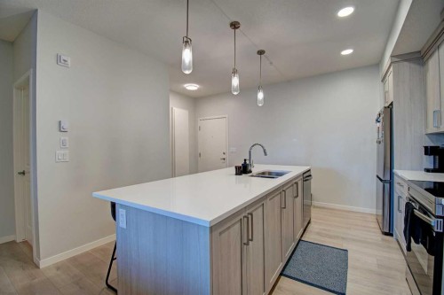 5119-20295 Seton Way Se, Calgary, AB - Indoor Photo Showing Kitchen With Upgraded Kitchen