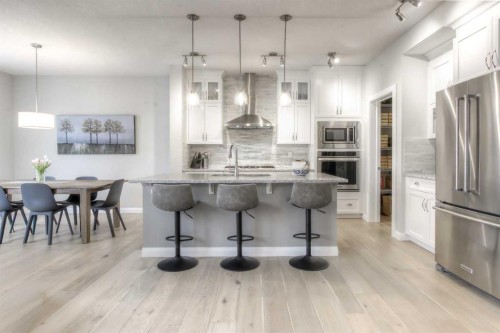54 Silverado Plains Common Sw, Calgary, AB - Indoor Photo Showing Kitchen With Upgraded Kitchen