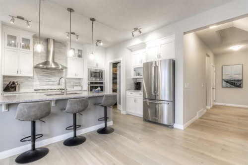 54 Silverado Plains Common Sw, Calgary, AB - Indoor Photo Showing Kitchen With Upgraded Kitchen