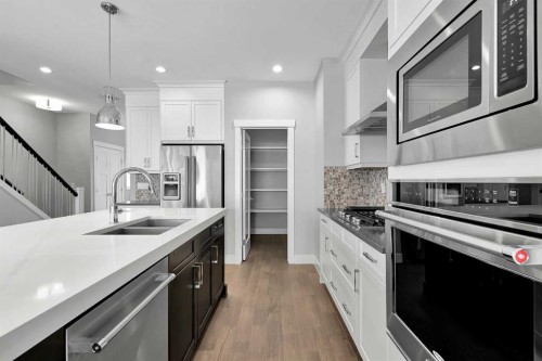 256 25 Avenue Ne, Calgary, AB - Indoor Photo Showing Kitchen With Double Sink With Upgraded Kitchen