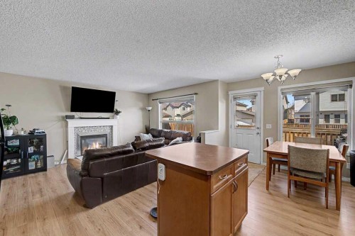 260 Covebrook Place Ne, Calgary, AB - Indoor Photo Showing Living Room With Fireplace