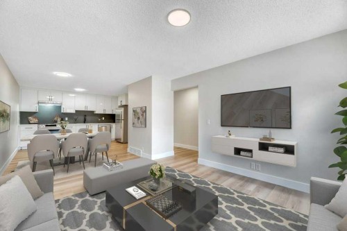 8-75 Templemont Way Ne, Calgary, AB - Indoor Photo Showing Living Room
