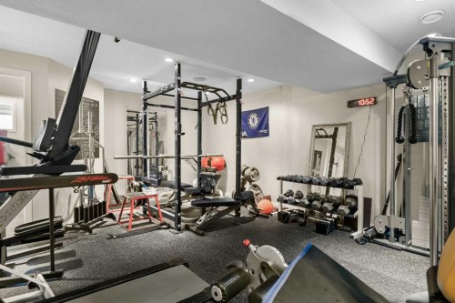 204 Walden Parade Se, Calgary, AB - Indoor Photo Showing Gym Room