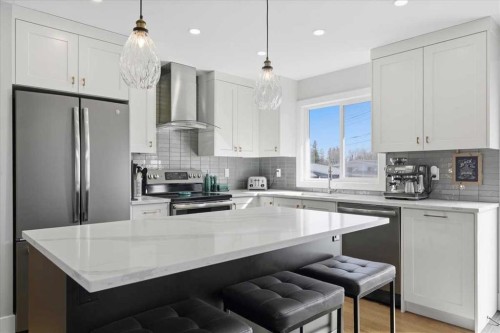 719 Allden Place Se, Calgary, AB - Indoor Photo Showing Kitchen With Stainless Steel Kitchen With Upgraded Kitchen