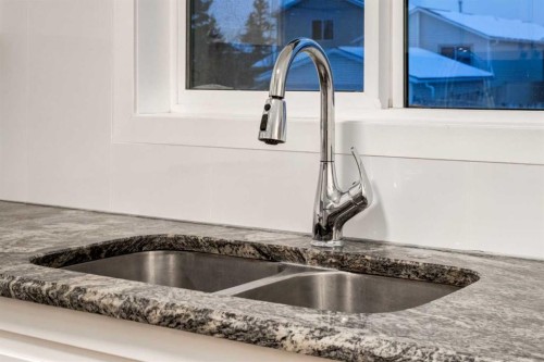 33 Martindale Court Ne, Calgary, AB - Indoor Photo Showing Kitchen With Double Sink