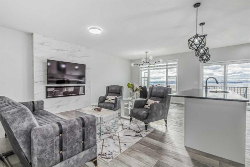 612 Seton Circle Se, Calgary, AB - Indoor Photo Showing Living Room