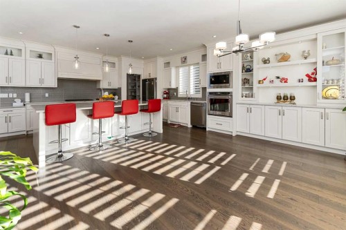 129 Kinniburgh Gardens, Chestermere, AB - Indoor Photo Showing Kitchen With Upgraded Kitchen
