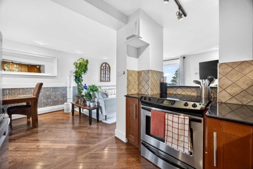 301-516 Cedar Crescent Sw, Calgary, AB - Indoor Photo Showing Kitchen