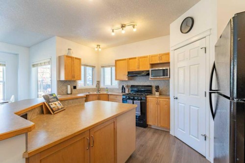 322 Rockyspring Circle Nw, Calgary, AB - Indoor Photo Showing Kitchen With Double Sink