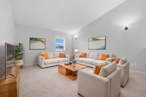 1198 Kingston Crescent Se, Airdrie, AB - Indoor Photo Showing Living Room