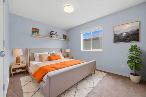 1198 Kingston Crescent Se, Airdrie, AB - Indoor Photo Showing Bedroom