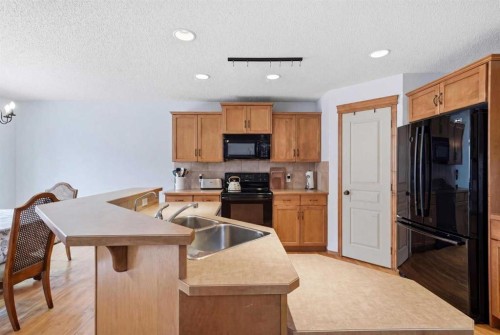 62 New Brighton Circle Se, Calgary, AB - Indoor Photo Showing Kitchen With Double Sink